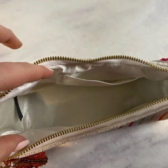 Viral Handcrafted in India Colorful Striped Beaded Shoulder Bag Jellyfish Charm - Picture 8 of 8